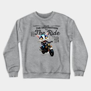 Biker cat Crewneck Sweatshirt